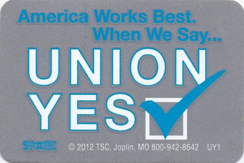 Union Yes… Hard Hat Decal – Sticker #Uy1 1
