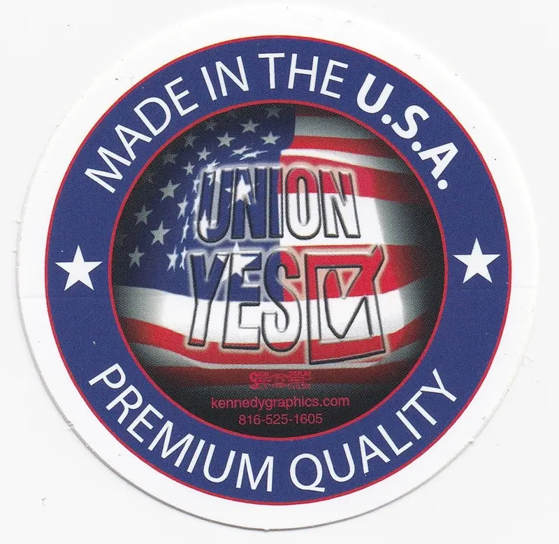 Union Yes Usa-Made Hard Hat Sticker – #S99 1