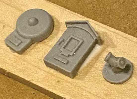 Unpainted Resin Fire Alarm Models – Assorted Designs, 3 Unique Styles (Model #171-2031) 1