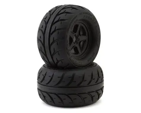 Upgrade 2.8" Street Radial Tires – Pre-Mounted On 5-Star Wheels (Pair, 17/14/12Mm Hex) 1