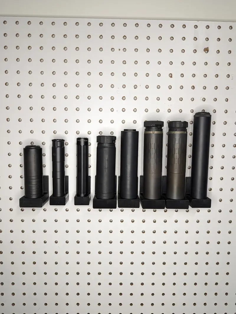 Vertical Suppressor Display Pegboard & Skadis Mount – Compact Optics Accessory Rack 1