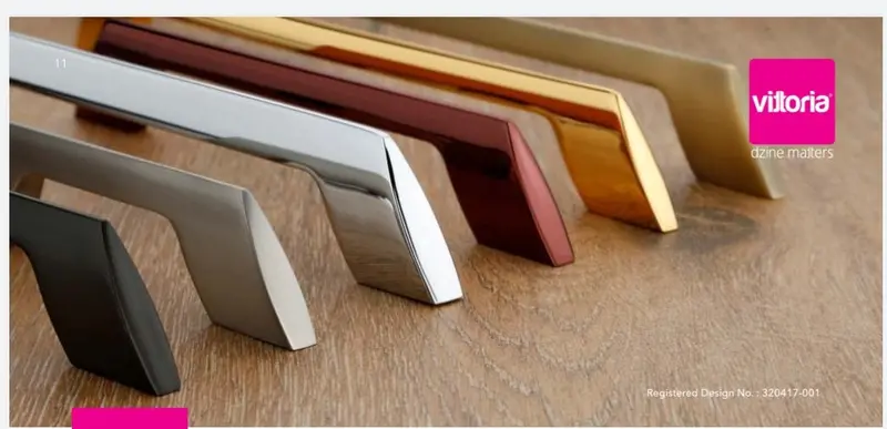 Vittoria Cabinet Handle V-156 – Contemporary Wave-Design Cabinet Pull 1