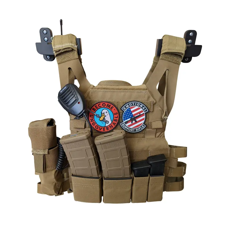 Wall-Mounted Plate Carrier & Body Armor Storage Bracket 1