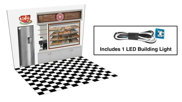 Walthers Hole-In-One Donut Shop – Spaces Series With Interior Lighting & Detail Inserts (933-4702) 1