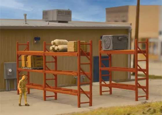 Walthers Pallet Rack Modeling Kit For Ho Scale Layouts (949-4256) 1