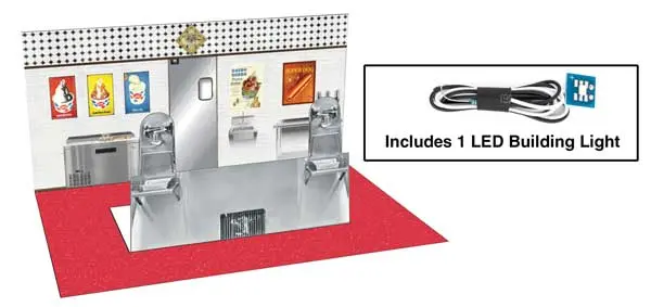 Walthers Vintage Dairy Queen – Spaces Series Building Kit With Interior Lighting & Detail Inserts (933-4701) 1