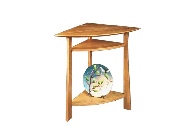 Waterfall Edge Corner Accent Table 1