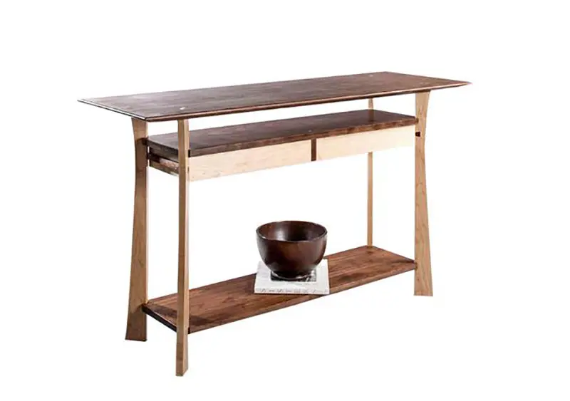 Waterfall Edge Hall Table For Entryways 1