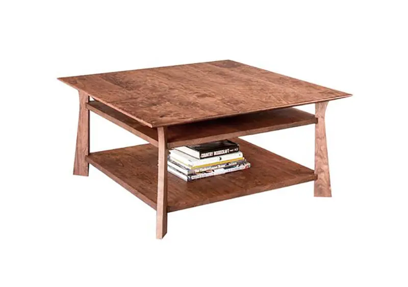 Waterfall Edge Square Coffee Table