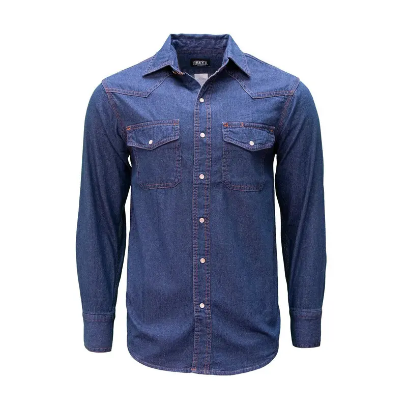 Western-Style Denim Work Shirt With Key Snap Buttons – Style 541.45 1