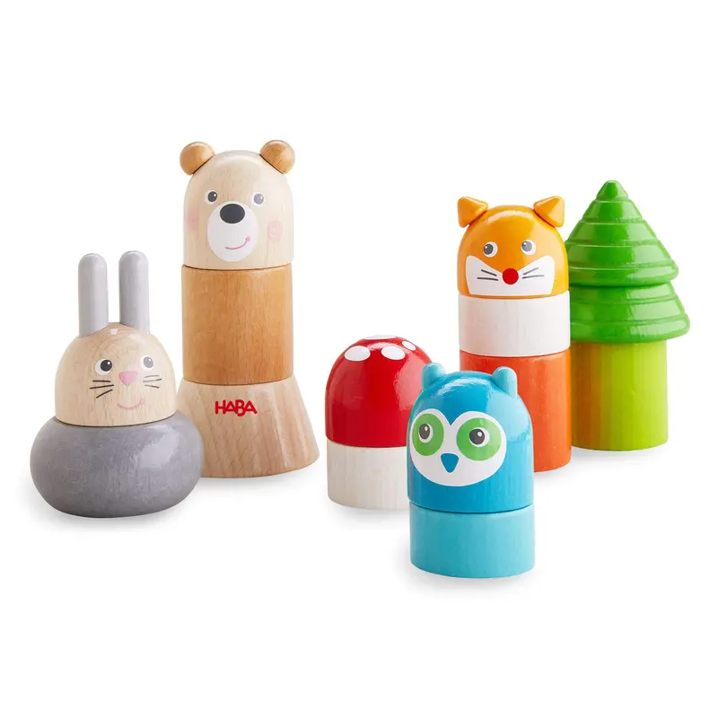 Wooden Forest Animal Stacking Toy For Toddlers 1
