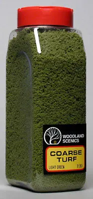 Woodland Scenics Coarse Light Green Turf – 32 Oz Bag For Realistic Ground Cover (Woot1363) 1