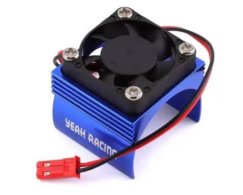 Yeah Racing Blue Aluminum 540-Motor Heat Sink With Integrated High-Speed Fan 1