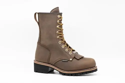 Zanco Brown 9-Inch Plain-Toe Logger Boot – Style #7821-02 1