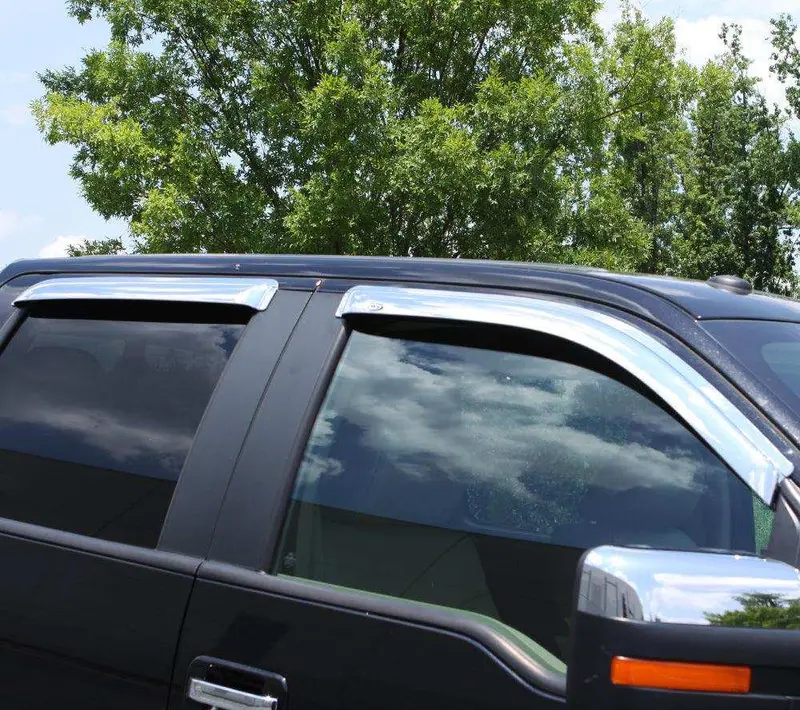 Avs Ventvisor Chrome Window Deflectors – 4-Piece Exterior-Mount Set For All-Weather Ventilation 1