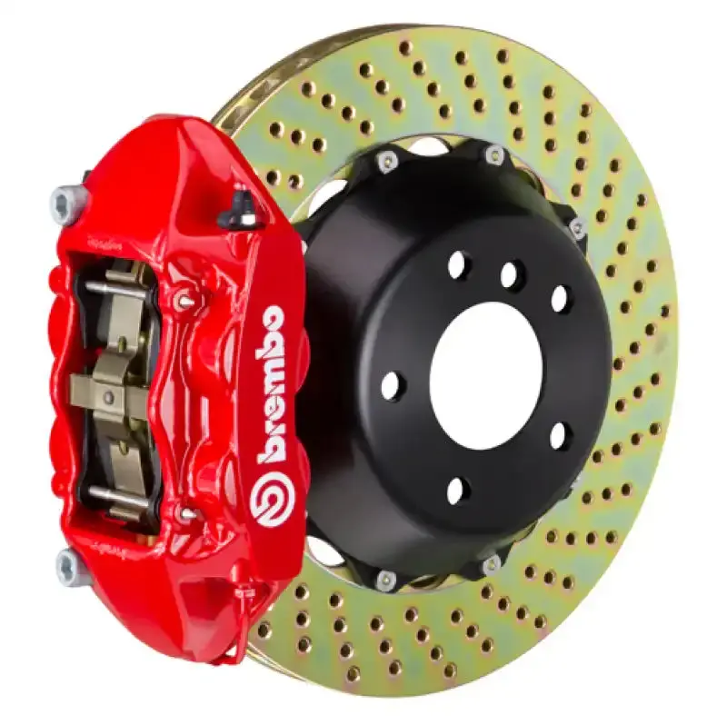 Brembo Gt Big Brake Kit For Toyota Land Cruiser J200 – Rear 4-Piston Calipers With Drilled 380X28Mm Two-Piece Rotors (Red Finish) 1